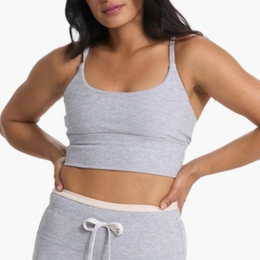 Vuori Heather Gray Longline Elevation Bra Medium